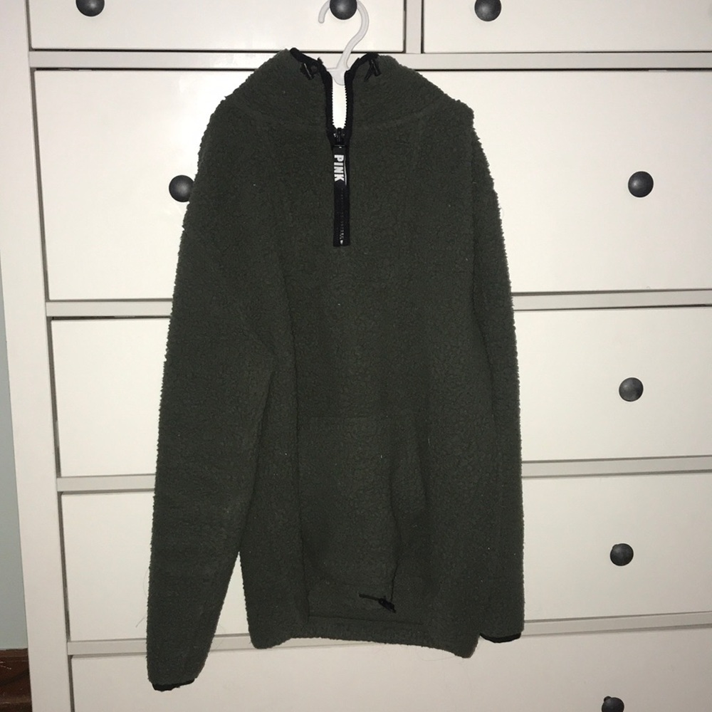 olive green sherpa